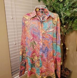 Lauren Ralph Lauren marble print top XL NWT